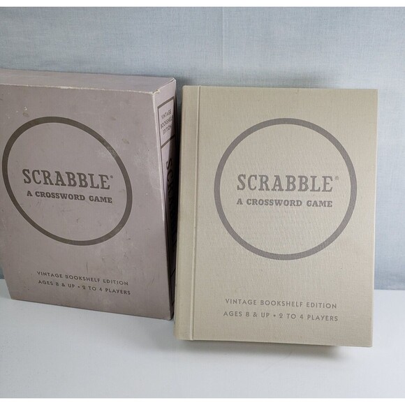 Hasbro Scrabble Crossword Game Vintage Bookshelf Edition Complete VG - Picture 6 of 16